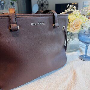 Alexis Bendel Brown Vegan Leather Handbag Shoulder Purse
